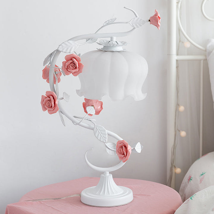 Lisslune | Rosabella - Elegant Bloom Glass Desk Lamp