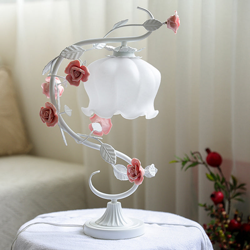 Lisslune | Rosabella - Elegant Bloom Glass Desk Lamp