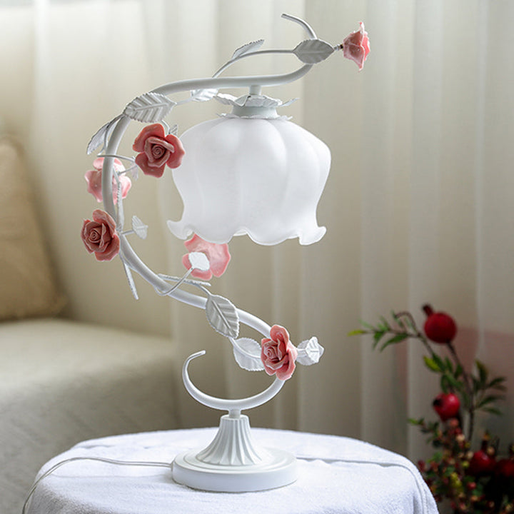 Lisslune | Rosabella - Elegant Bloom Glass Desk Lamp