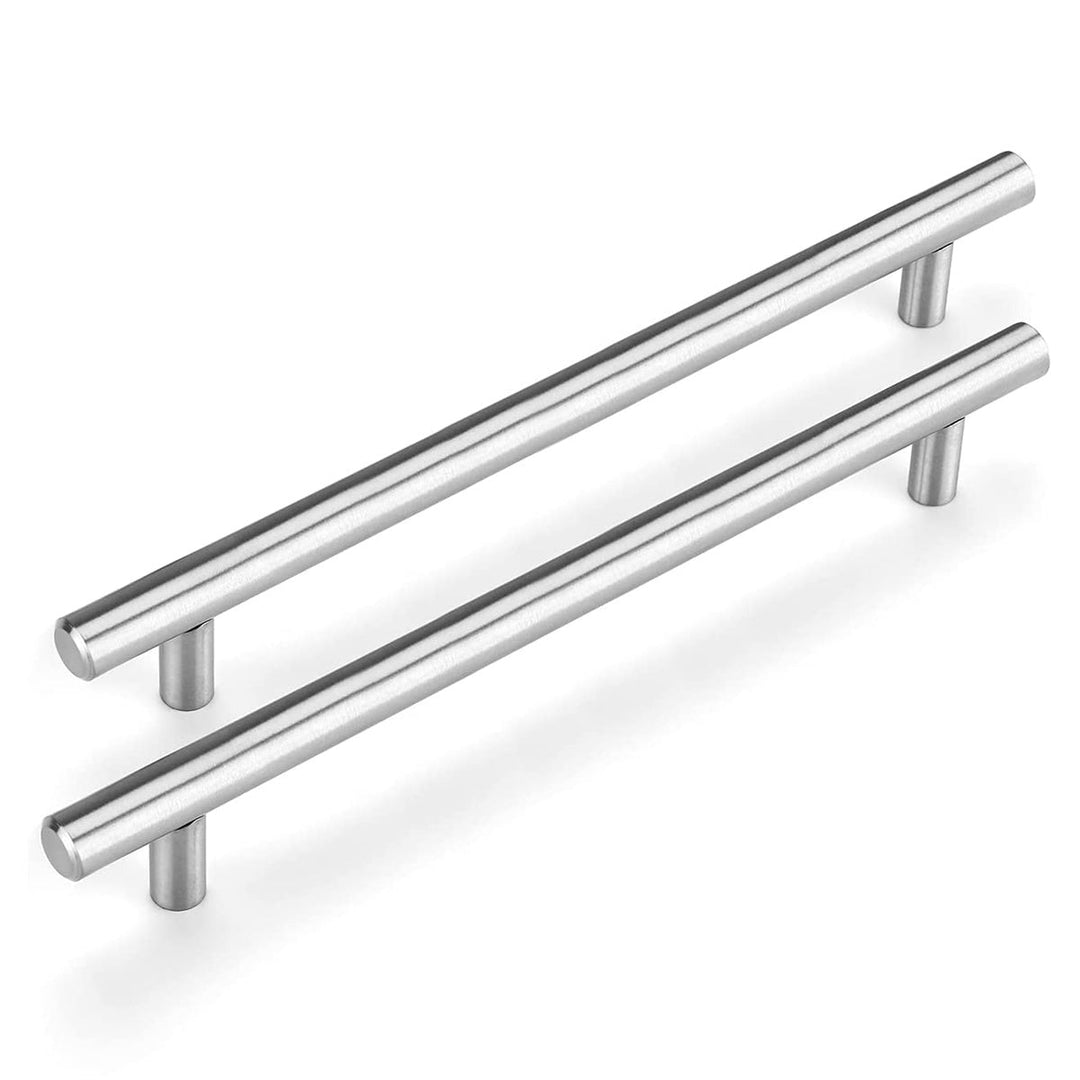 Lisslune | Brushed Nickel Modern Stainless Steel Drawer Hardware T-Bar Handles