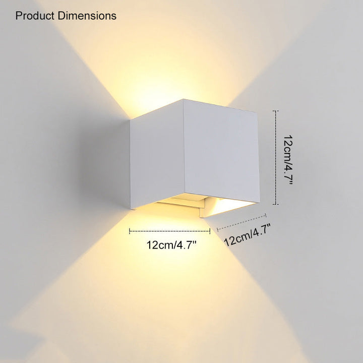 Lisslune | LED Outdoor Up Down Wall Light | Waterproof Metal Fixture for Patio. Garden & Entryway Illumination