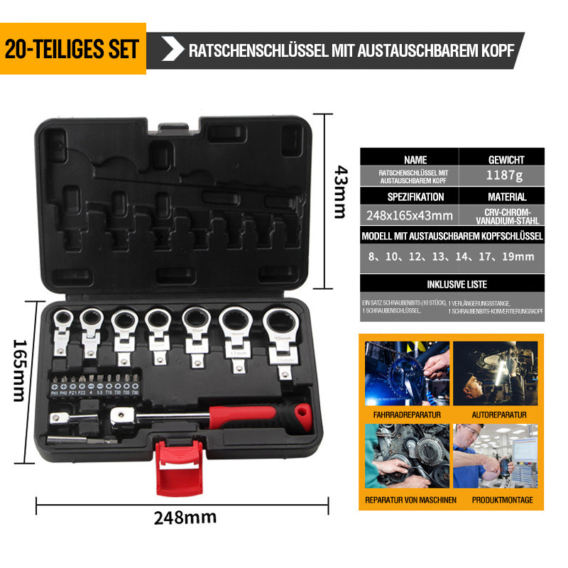 Lisslune | Removable Ratchet Wrench Set