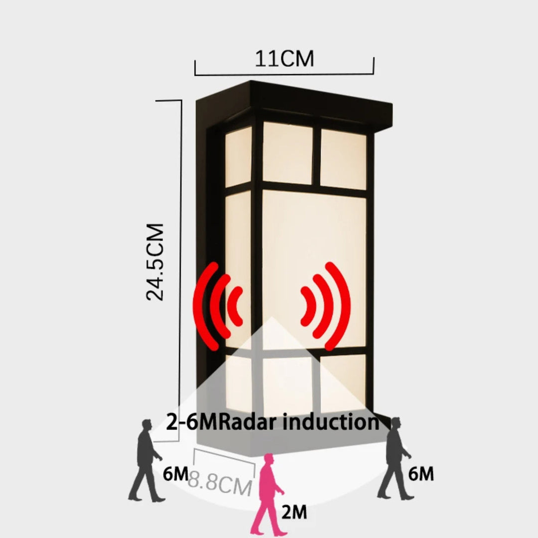Lisslune | LumeRadar – Modern LED Outdoor Wall Light with IP65 Waterproof & Motion Radar Sensor