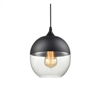 Lisslune | Hand-Blown Glass & Wood Pendant Light Adjustable