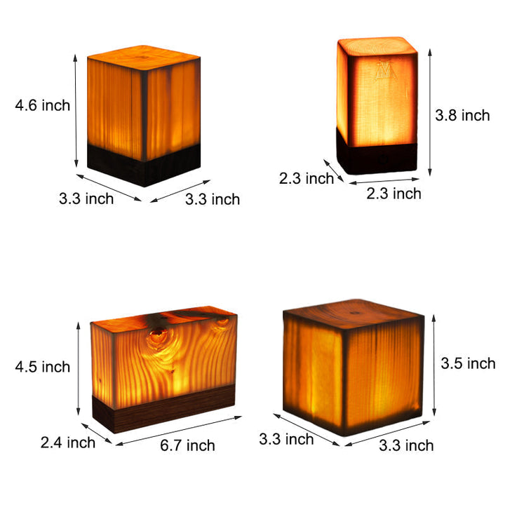 Lisslune | LumiWood – LED table lamp with battery and touch control