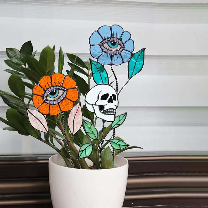 Lisslune | Early Halloween💀Skull Stained Glass Plant