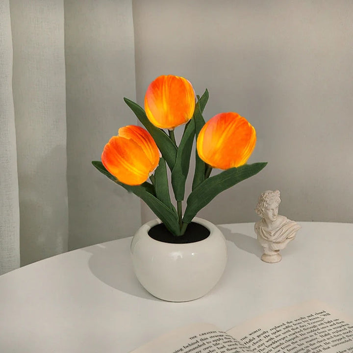 Lisslune | LED Tulip Nightstand Lamp Flower Table Lamp