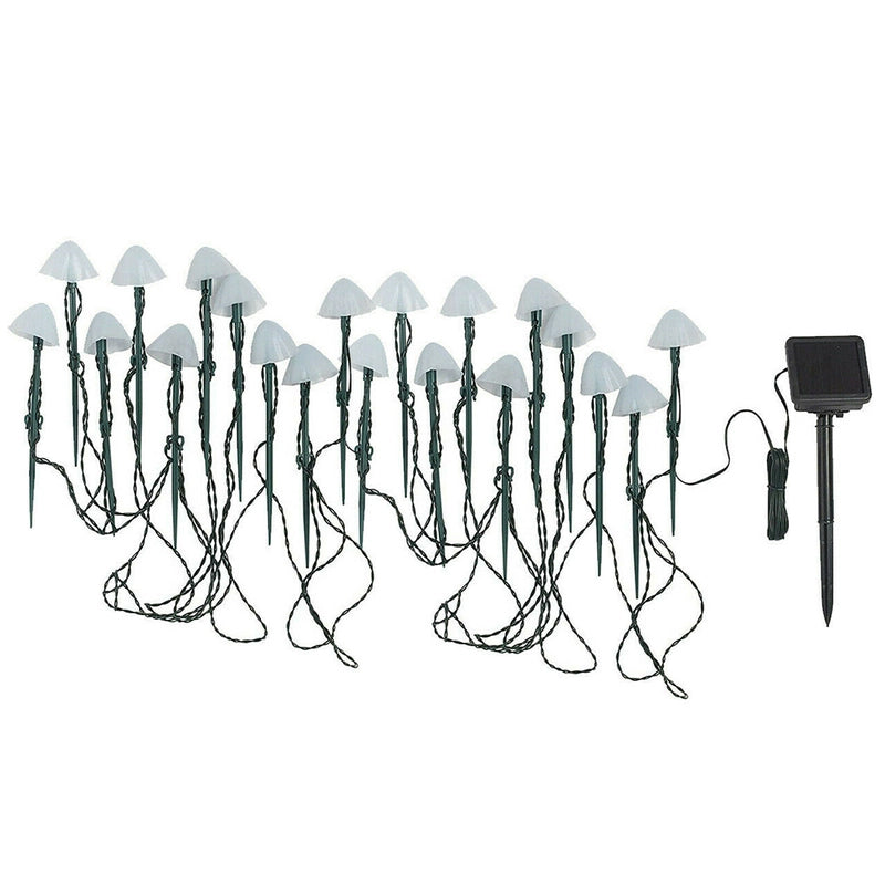 Lisslune | LED Solar String Lights Ground Stake Mushroom Lights