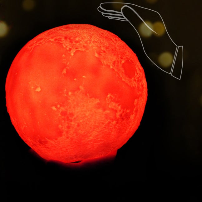 Lisslune | Creative Mini Rechargeable 3D Printed Moon 1-Light LED Table Lamp