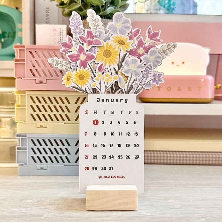 Lisslune | 2024 Blooming Flowers Desk Calendar
