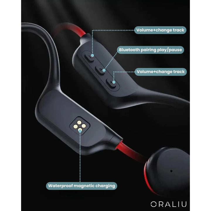 Lisslune | Bone Conduction Headphones – Safe & Wireless for Running & Cycling