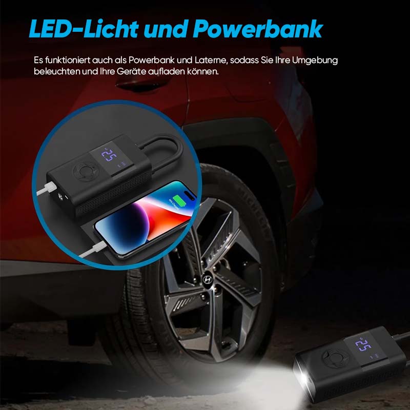 Lisslune | Multifunctional portable tire pump