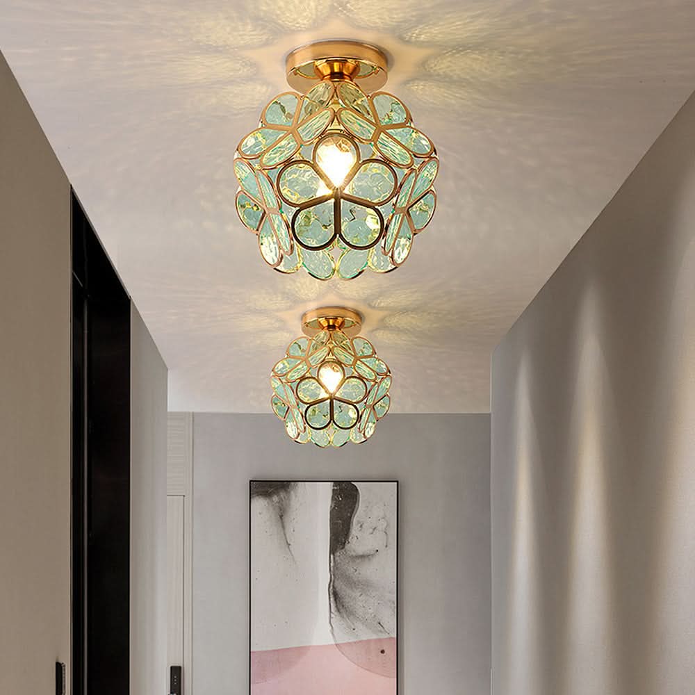Lisslune | Flowers Style Glass Hallway Ceiling Light