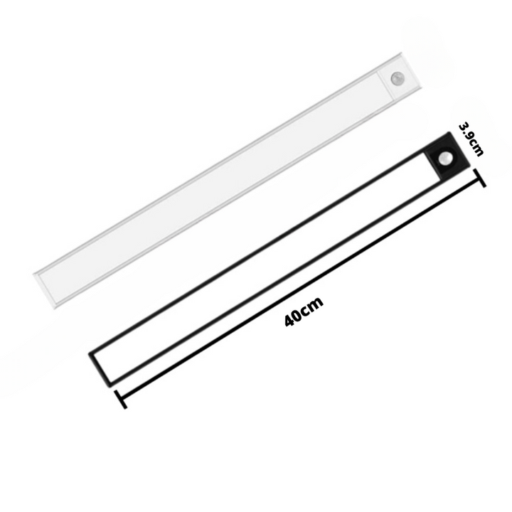 Lisslune | Ultra-Thin LED GlowLight – USB Rechargeable Motion Sensor Cabinet Light with Magnetic Backing for Kitchen, Wardrobe, or Closets