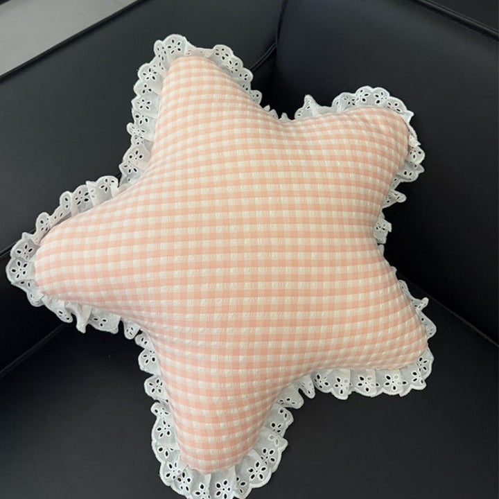 Lisslune | Fünfzackiger Sternkissen, Hausgebrauch, Kleine Frische Fensterkissen, Stern- und Mondkissen, Pastoralstil, Sofa-Dekoration