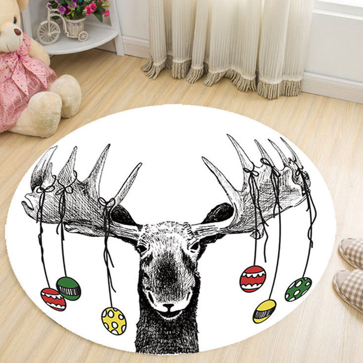 Lisslune | Cartoon Colored Rug Multicolor Synthetic Carpet Stain Resistant Machine Washable Non-Slip Rug for Children's Room