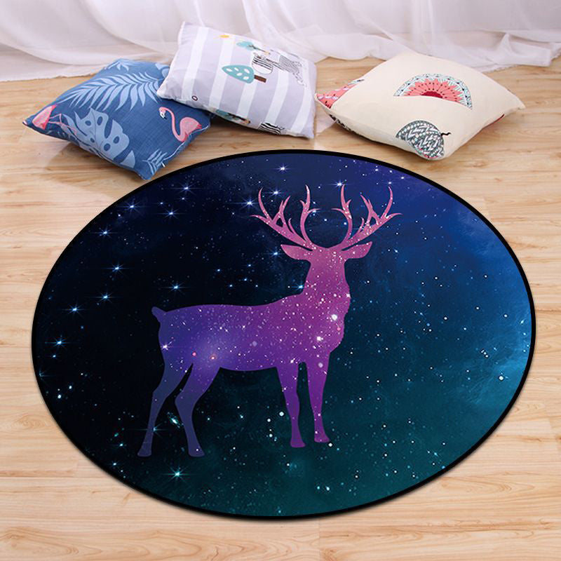 Lisslune | Nordic Bedroom Carpet Multi-Color Animal Carpet Synthetic Non-Slip Washable Pet Friendly Carpet