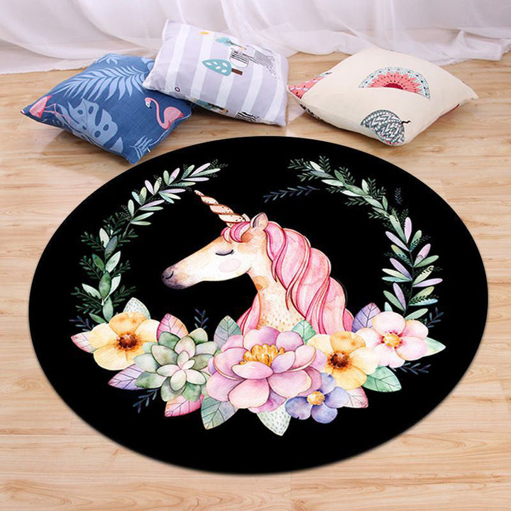 Lisslune | Nordic Bedroom Carpet Multi-Color Animal Carpet Synthetic Non-Slip Washable Pet Friendly Carpet