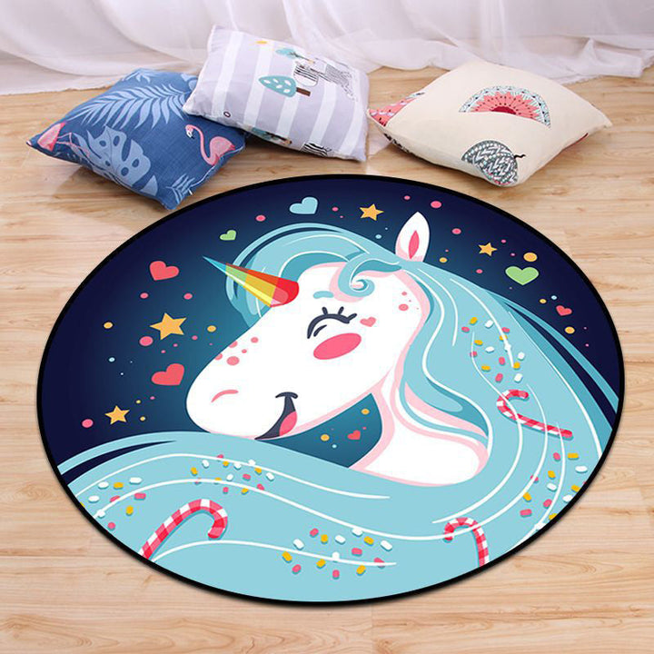 Lisslune | Nordic Bedroom Carpet Multi-Color Animal Carpet Synthetic Non-Slip Washable Pet Friendly Carpet