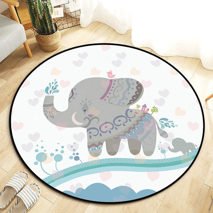 Lisslune | Kawaii Princess Rug Multicolor Fairy Tale Rug Pet Friendly Stain Resistant Non-Slip Back Rug for Children's Room