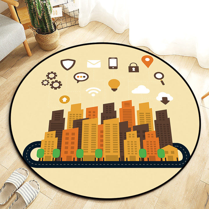 Lisslune | Kawaii Princess Rug Multicolor Fairy Tale Rug Pet Friendly Stain Resistant Non-Slip Back Rug for Children's Room