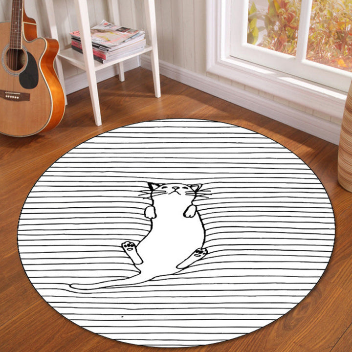 Lisslune | Novelty Fairy Tale Patterned Rug Multicolor Children’s Rug Synthetic Pet Friendly Non-Slip Back Washable Rug for Home