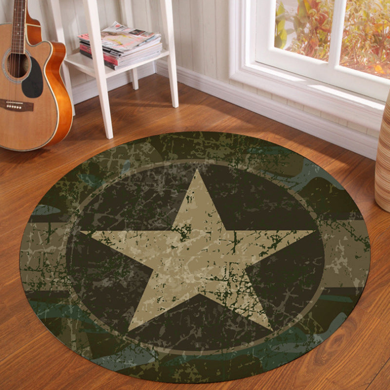 Lisslune | Novelty Fairy Tale Patterned Rug Multicolor Children’s Rug Synthetic Pet Friendly Non-Slip Back Washable Rug for Home