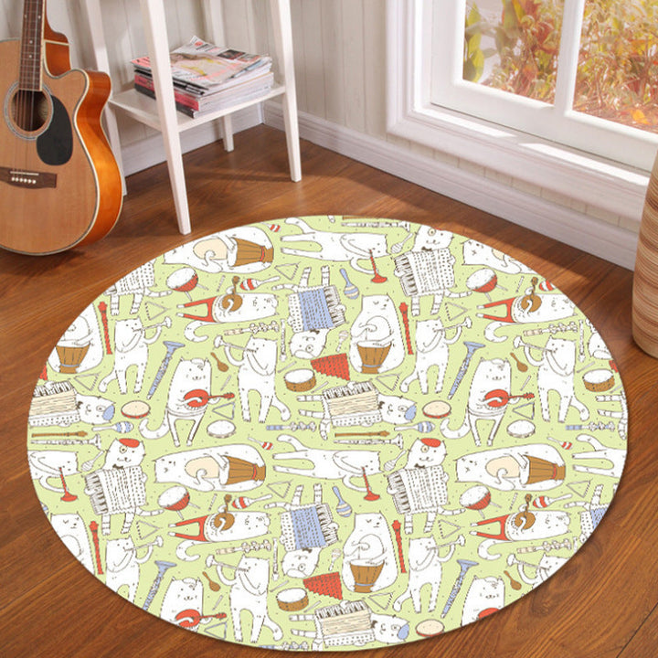 Lisslune | Novelty Fairy Tale Patterned Rug Multicolor Children’s Rug Synthetic Pet Friendly Non-Slip Back Washable Rug for Home