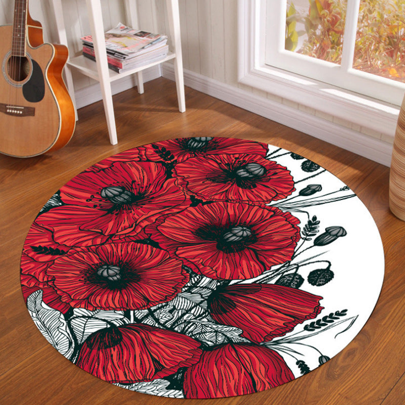 Lisslune | Novelty Fairy Tale Patterned Rug Multicolor Children’s Rug Synthetic Pet Friendly Non-Slip Back Washable Rug for Home
