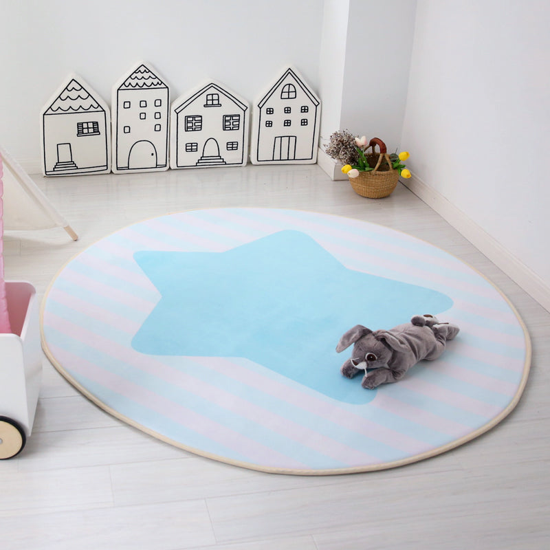 Lisslune | Unique Multicolored Kids Style Carpet Cotton Pattern Carpet Pet-Friendly Carpet for Playroom