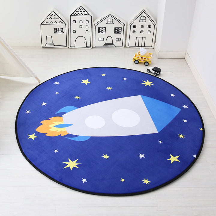 Lisslune | Unique Multicolored Kids Style Carpet Cotton Pattern Carpet Pet-Friendly Carpet for Playroom