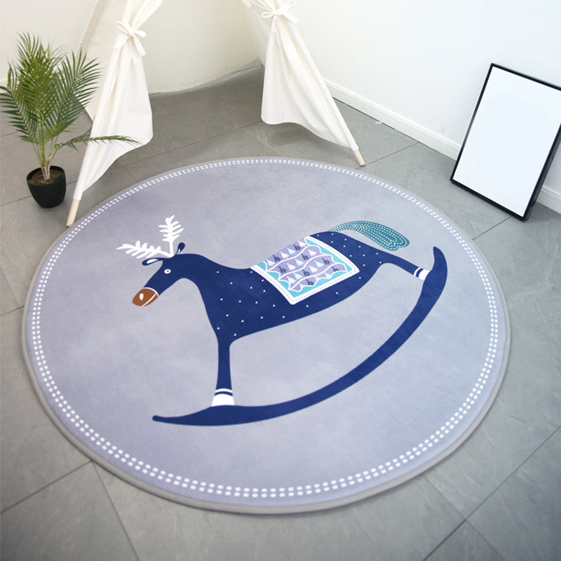 Lisslune | Unique Multicolored Kids Style Carpet Cotton Pattern Carpet Pet-Friendly Carpet for Playroom