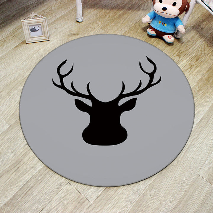 Lisslune | Multicolor Princess Carpet Polyester Botanica Animals Carpet Non-slip Backing Machine Washable Pet Friendly Carpet for Children's Room