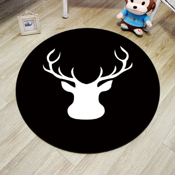 Lisslune | Multicolor Princess Carpet Polyester Botanica Animals Carpet Non-slip Backing Machine Washable Pet Friendly Carpet for Children's Room