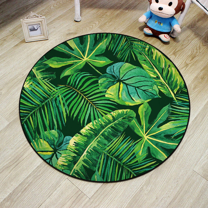 Lisslune | Multicolor Princess Carpet Polyester Botanica Animals Carpet Non-slip Backing Machine Washable Pet Friendly Carpet for Children's Room