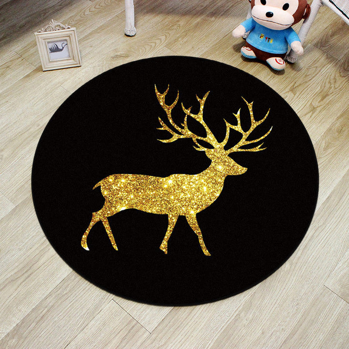 Lisslune | Multicolor Princess Carpet Polyester Botanica Animals Carpet Non-slip Backing Machine Washable Pet Friendly Carpet for Children's Room