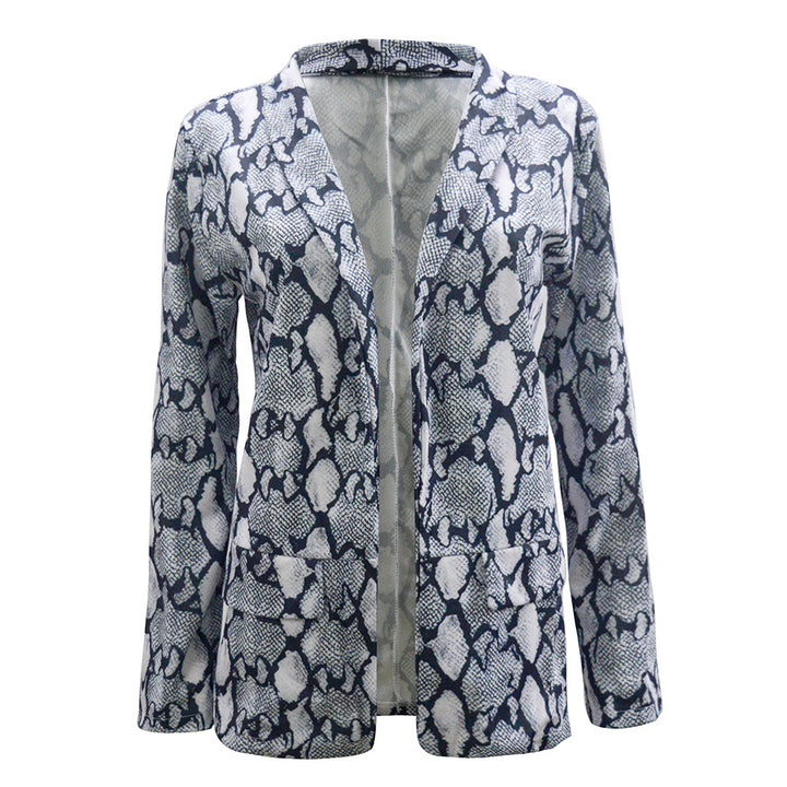 Women's blazer with stylish snake pattern and elegant cut