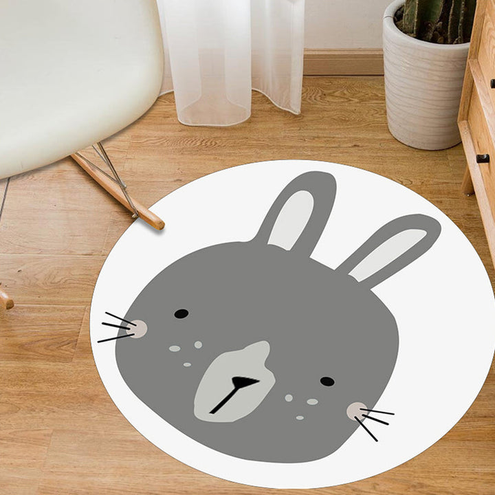 Lisslune | Shaded Animal Pattern Rug Multicolored Princess Rug Polypropylene Non-Slip Stain Resistant Washable Rug
