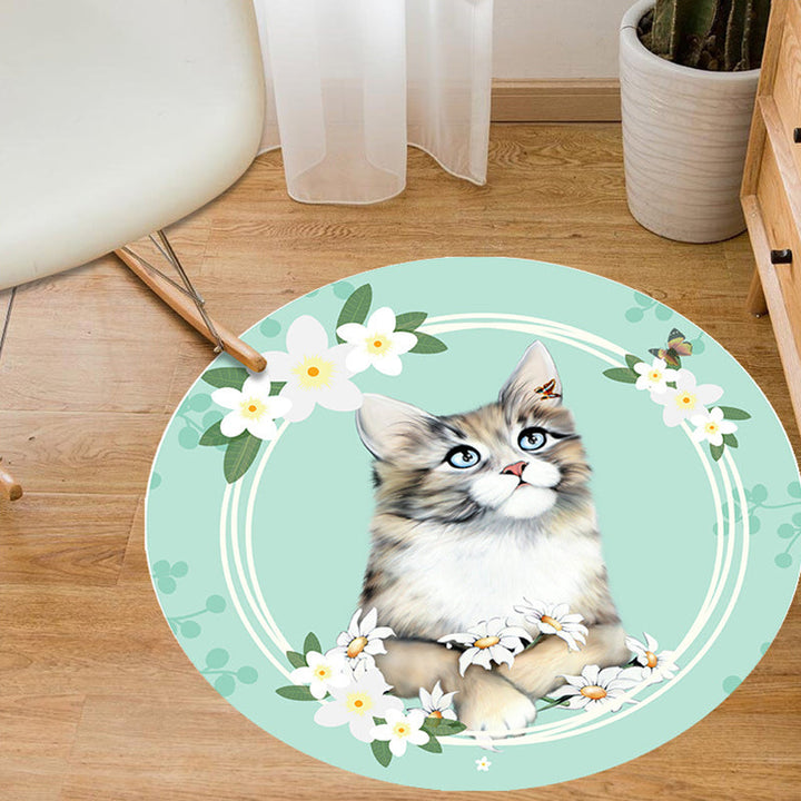 Lisslune | Shaded Animal Pattern Rug Multicolored Princess Rug Polypropylene Non-Slip Stain Resistant Washable Rug