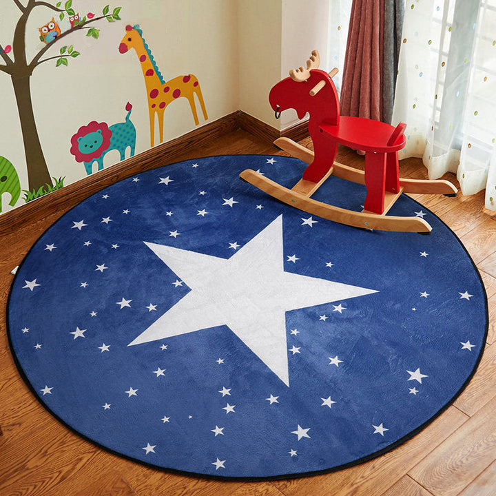 Lisslune | Stylish Cartoon Rug Multicolor Fairy Tale World Rug Non-Slip Backing Machine Washable Stain Resistant Rug for Kindergarten