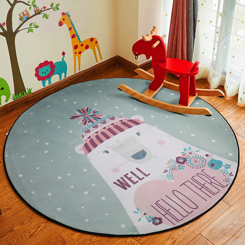 Lisslune | Stylish Cartoon Rug Multicolor Fairy Tale World Rug Non-Slip Backing Machine Washable Stain Resistant Rug for Kindergarten
