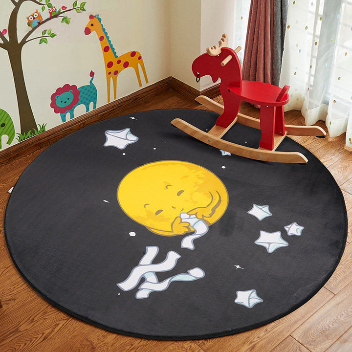 Lisslune | Stylish Cartoon Rug Multicolor Fairy Tale World Rug Non-Slip Backing Machine Washable Stain Resistant Rug for Kindergarten