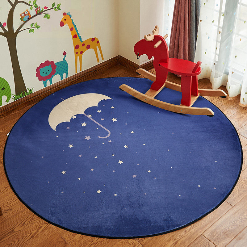 Lisslune | Stylish Cartoon Rug Multicolor Fairy Tale World Rug Non-Slip Backing Machine Washable Stain Resistant Rug for Kindergarten