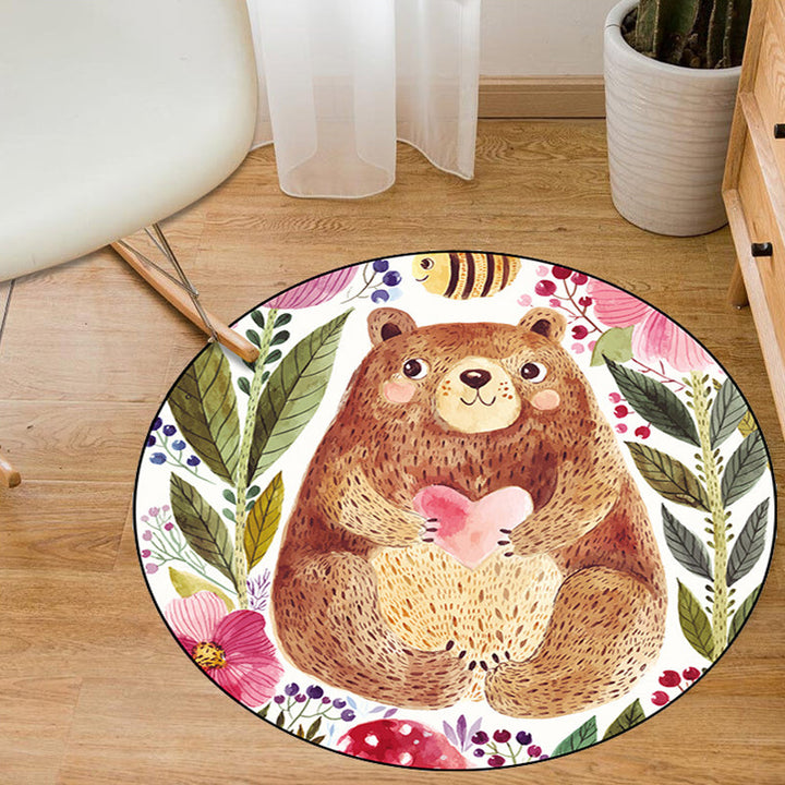 Lisslune | Aesthetics Animal Pattern Carpet Multifunctional Colorful Cartoon Carpet Polyester Machine Washable Non-Slip Back Pet-Friendly Carpet for Children's Room
