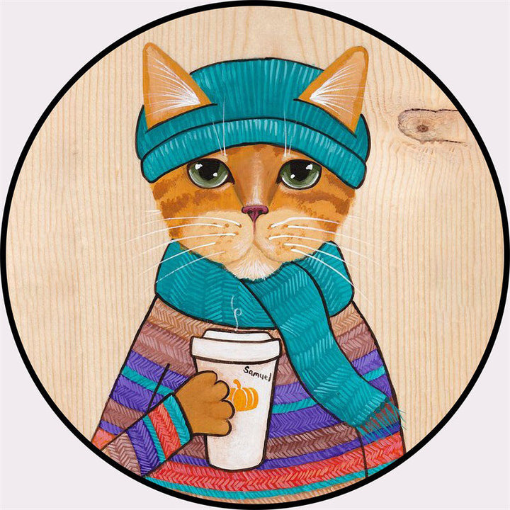 Lisslune | Creative Colorful Cartoon Rug Synthetic Animal Portrait Man Pattern Rug Non-Slip Washable Pet Friendly Rug for Room