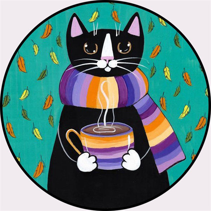 Lisslune | Creative Colorful Cartoon Rug Synthetic Animal Portrait Man Pattern Rug Non-Slip Washable Pet Friendly Rug for Room
