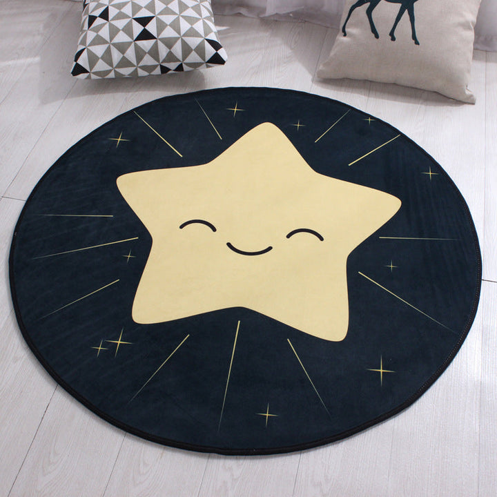Lisslune | Children's furniture Animal rug Multicolored polypropylene fabric Washable pet-friendly non-slip rug for children's room
