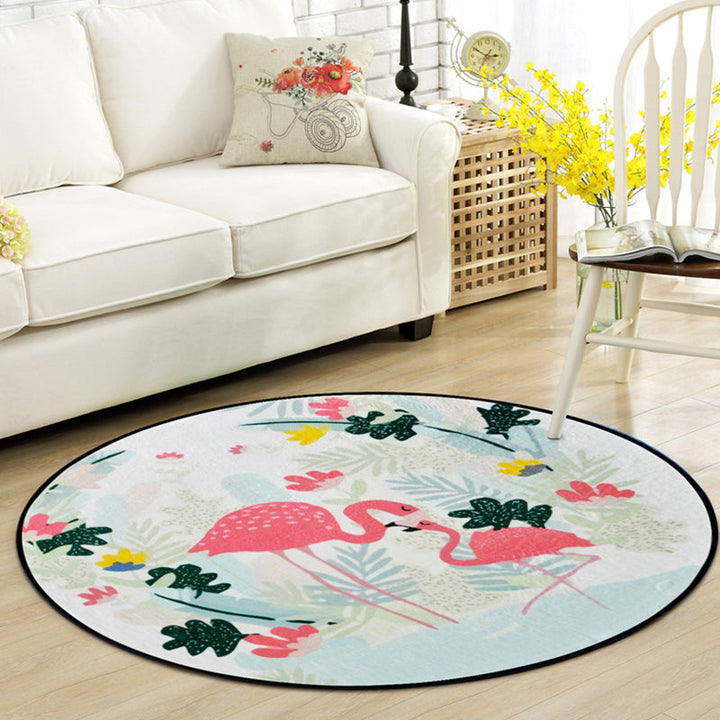 Lisslune | Beautiful Kids Rug Multi Color Animal and Botanical Pattern Rug Pet Friendly Washable Non-Slip Rug for Playroom