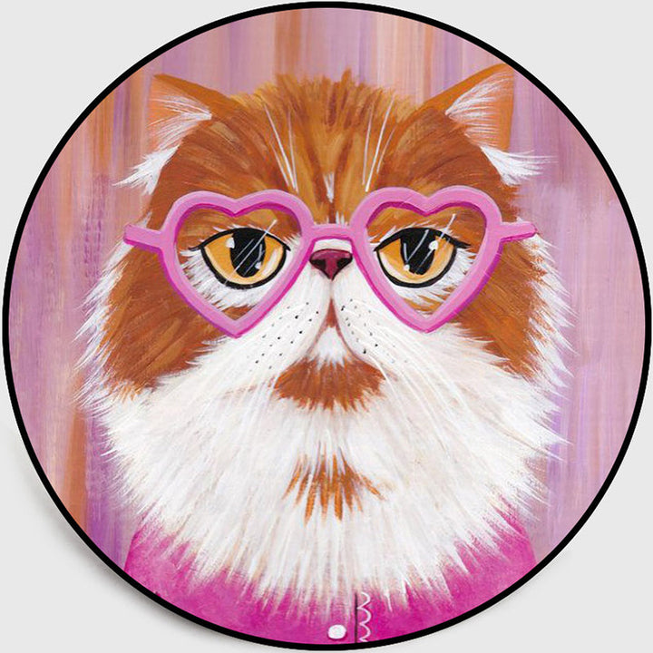 Lisslune | Cool Multicolored Men's Cat Rug Polyester Cartoon Rug Pet-Friendly Non-Slip Washable Rug for the Bedroom