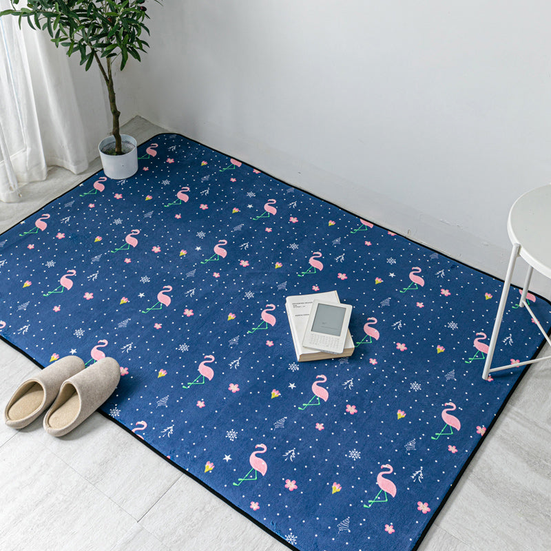 Lisslune | Multicolor Geometric Carpet Polyester Cartoon Rug Pet Friendly Non-Slip Stain Resistant Rug for Children's Room
